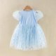 thumbnail image 4 of Vestido de princesa Elsa de Frozen, vestido de tul para niñas, vestido de princesa de manga corta, disfraz de Elsa, 4 of 4