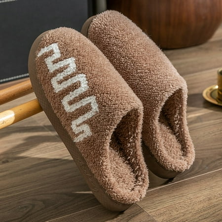 

CoCopeanut 2022 Fashion New Women Slippers Winter Thicken Plush Home Plush Warm Cotton Slippers Women s Indoor Platform Slippers Couple