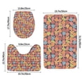 thumbnail image 2 of Bathroom Rugs Sets 3 Piece - Multicolor maple leaves Absorbent Non Slip Bath Mats, U-Shape Toilet Lid Cover, Contour Mat, Soft Washable Shower Mats Bath Rug Mat for Bathroom Tub Toilet, 2 of 7