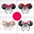 thumbnail image 5 of Nueva y linda diadema de fiesta de dibujos animados con lazo de Mickey Minnie, diadema con orejas negras, accesorios para el cabello navideños, 5 of 5