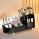 thumbnail image 3 of Organizador de maquillaje giratorio, soporte para sombra de ojos y lápiz labial, caja de almacenamiento de artículos diversos de escritorio, 3 of 8