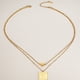 thumbnail image 4 of Europea y de acero inoxidable Inglés Letra Collar Personalidad Versátil Rectangular Joyería Femenina, 4 of 8