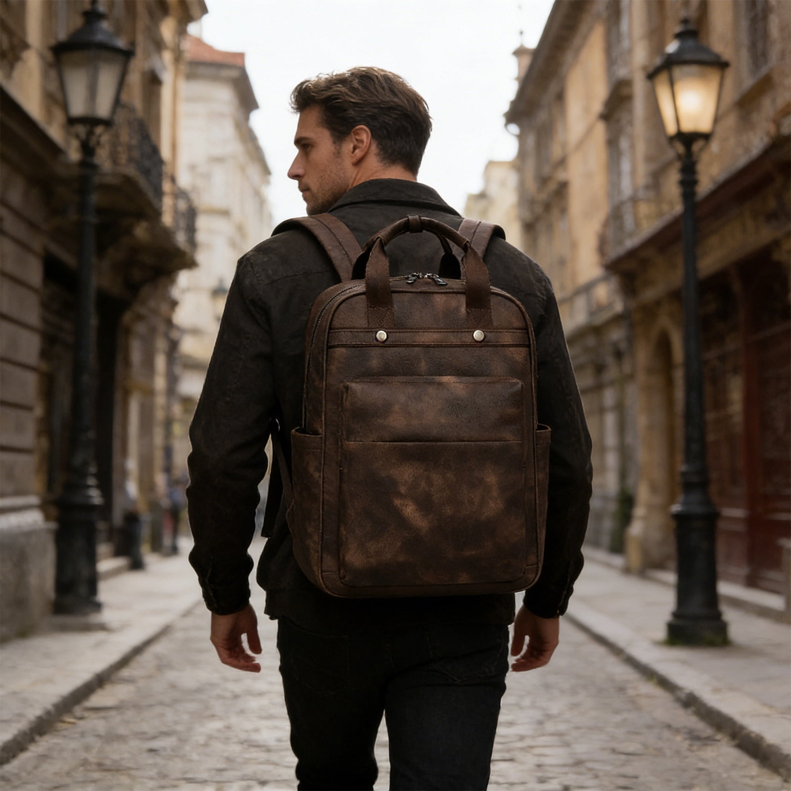 Large Capacity Backpack for Women, Fashion PU Leather Backpack for Commuting, Multi-Functional Travel Backpack, Waterproof Daypack with Padded Straps, Stylish Organizational Carryall Backpack