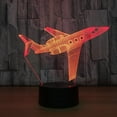 thumbnail image 5 of YSITIAN 3D Visual Airplane Night Light Aircraft LED Desk Lamp 7 Color Change USB Powered or Battery Powered Plane Toy Table Light Decoration Birthday Christmas Festival Gift YT05-156, 5 of 5