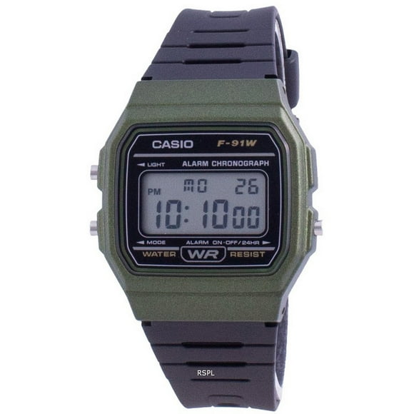 Casio Men's Classic F91WM-3A Green Silicone Quartz Fashion Watch