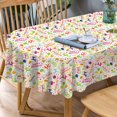 thumbnail image 1 of Polyester Oval 60 x 84 Inch Washable Reusable Waterproof Table Cloth - Happy Birthday Table Cover for Birthday Party Theme Supplies/Decoration, 1 of 4