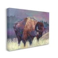 thumbnail image 3 of Stupell Industries Vibrant Bison Grazing Rural Meadow Purple Landscape Painting Gallery Wrapped Canvas Print Wall Art, Design by Robert Jackson, 3 of 7