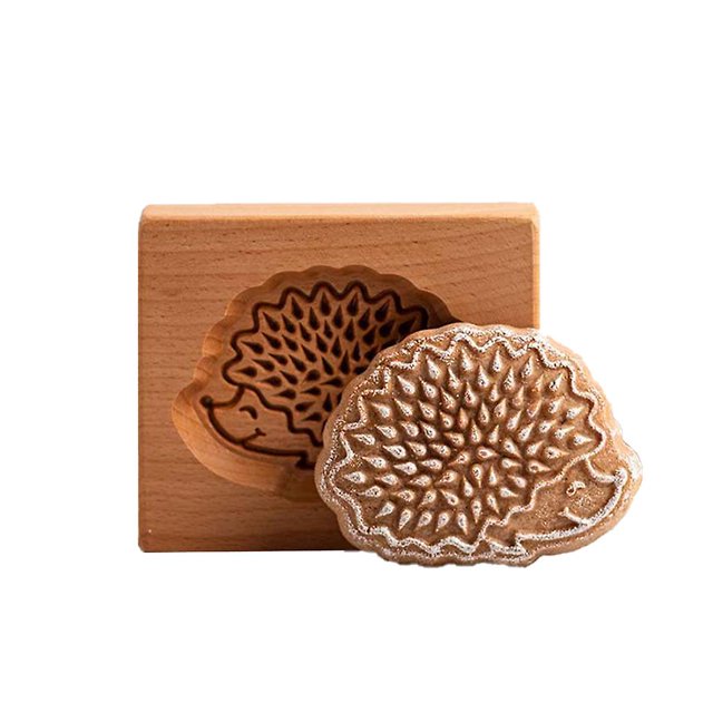 Molde de madera para galletas para hornear Molde para galletas Cortador de galletas de frambuesa para sello de galletas, D
