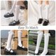 thumbnail image 2 of Minnieouse Amplia aplicación Medias hasta la rodilla Cosplay y fiestas temáticas Medias de lolita Calcetines hasta la rodilla Medias, 2 of 6