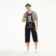 thumbnail image 1 of Munich Oktoberfest Clothing Men's Plaid Shirt Overalls Suit Stage Performance Clothing, 1 of 2