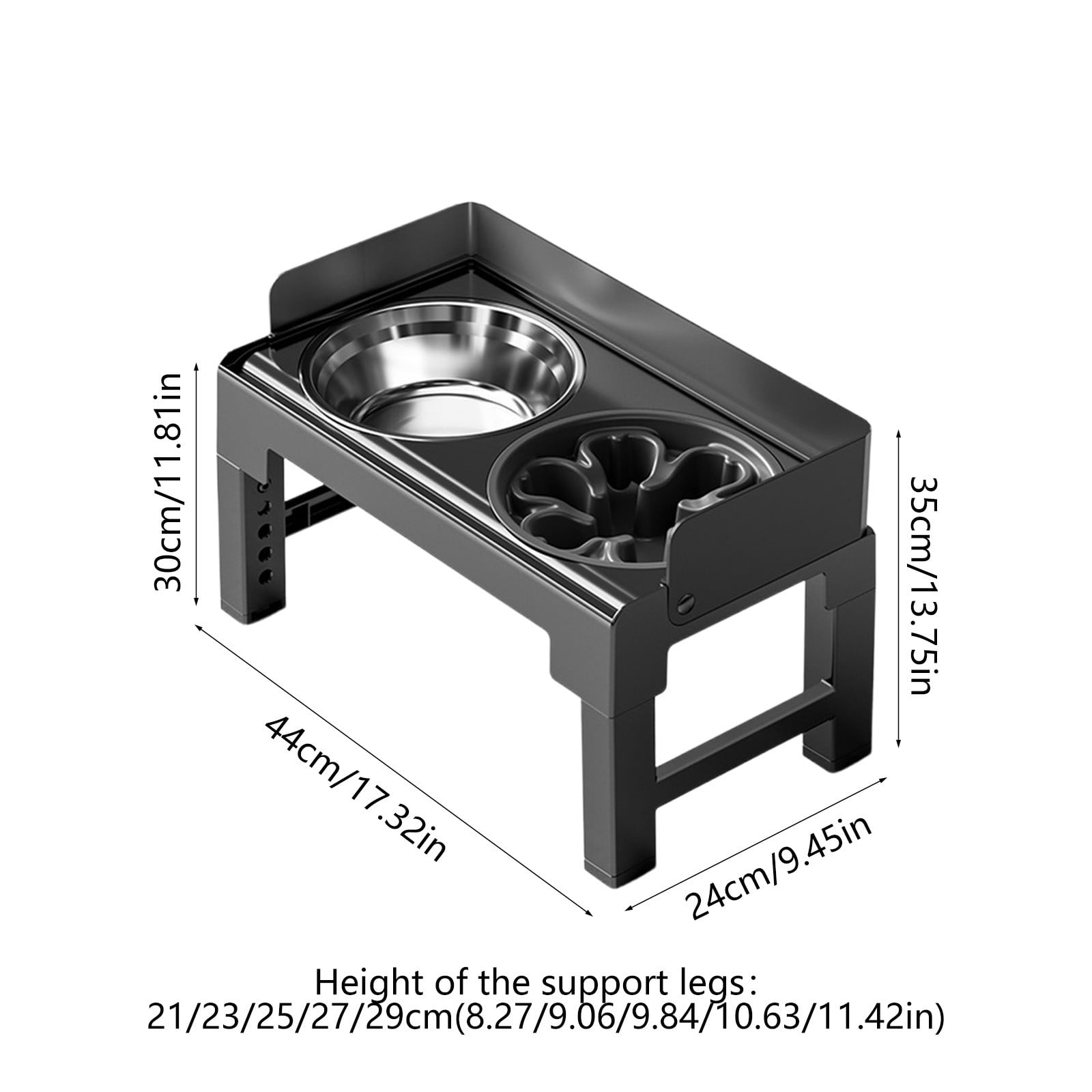 FeiFu Elevated Dog Bowls Large Breed Raised Dogs Bowl Stand Large Medium Sized Dog Slow Feeder Dogs Bowls Food Water Stands Pet Feeder Dish Station