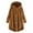 Brown, variant on Winter Coats for Women Zpanxa Women Plus Size Button Plush Tops, Hooded Loose Cardigan Wool Coat, Casual Plush Jacket Outwear Hot Pink L