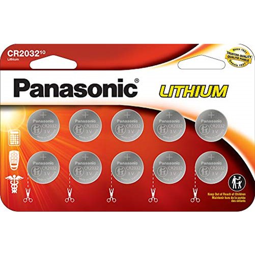 Panasonic CR2032 3.0 Volt Long Lasting Lithium Batteries Single 10