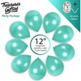 thumbnail image 2 of Pearl Turquoise Balloons - 12 Inch Latex Balloons - 72 Pack, 2 of 8
