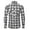 Black, variant on ZCFZJW Mens Casual Plaid Shirts Button Down Long Sleeve Regular Fit T Shirts Buffalo Plaid Dress Work Shirt with Pocket White M