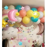 SPECOOL 1st Birthday Decorations Girls,Rainbow Balloon Arch Kit,1st Birthday Balloon,Cloud Rainbow Balloon Latex Color Assorted Balloon for Baby Shower Birthday Party