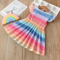 thumbnail image 2 of Mistaha Robe Arc-en-Ciel pour Filles Robe d'Été Princesse Robe Colorée une-Pièce, 2 of 8