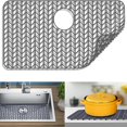 thumbnail image 1 of Silicone Sink Mat Protector 26”×14” Anti-Slip Kitchen Sink Mat Grid Heat-Resistant Heat-Resistant Sink Grid Grate Accessories Sink Drain Center Protecting Mat Liner, 1 of 10