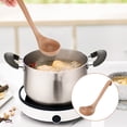 thumbnail image 4 of Arborister Wooden Soup Ladle Bamboo Kitchen Tool Mixing Ladle White Porcelain Spoon, 4 of 10