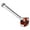 White Gold - 2mm stone, variant on 22G Solid 14Kt Gold Nose Bone Stud with Prong Set real Garnet Gemstone, 14kt Yellow Gold or 14kt White Gold - January Birthstone Nose Ring-NBWG_GR-1.5MM
