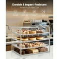 thumbnail image 2 of KFFKFF Bakery Display Case, 4-Tier Commercial Countertop Pastry Display Case, Clear Acrylic Bread Box for Kitchen, Party Cake Cabinet with Magnetic Rear Door, 2 of 9
