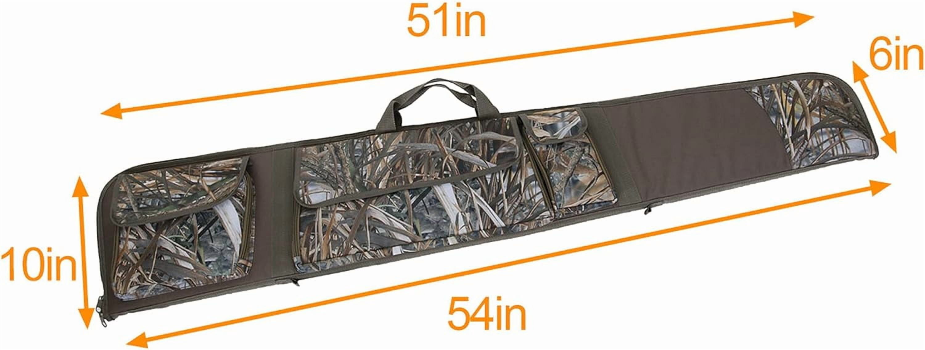 LRYWAL Rifle Case,Hunting Deluxe Scoped Gear Camouflage Soft Shotgun Gun Bag with Zippered Accessory Pocket and Adjustable Shoulder Strap