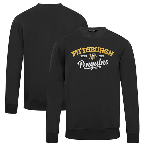 Men's Levelwear Black Pittsburgh Penguins Zane Ice Wall Pullover Sweatshirt