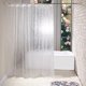 thumbnail image 1 of 1pc Rideau De Douche Transparente, Rideau De Douche Antibactrien En Peva 3d Avec 12 Boucles Crochets, Sans Pvc (180x200cm), 1 of 3