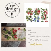Prima Marketing Re-Design Decor Transfers 6X12 3/Sheets-Sweet Berries