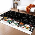 thumbnail image 3 of Christmas Cute Snowman Area Rug 2x3ft Snowflakes Winter Black Texture Non-Slip Washable Square Rugs Soft Felt Indoor Floor Mat for Bedroom Kitchen Living Room Bathroom, 3 of 8