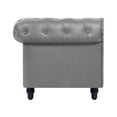 thumbnail image 6 of Naomi Home Chesterfield Sofa Set Living Room Chair Juegos Leather Couch Sofa Chair for Bedroom Modern Chesterfield Tufted Leather Chair Leather Sofas for Living Room (3 Piece Sofa Set)-Color:Gray,Fabr, 6 of 10