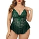 thumbnail image 1 of XmhyTop - Body de Lencería para Mujer Talla Grande (5XL) Verde oscuro, Sexy y de Encaje, Baby Doll de una Pieza, 1 of 3