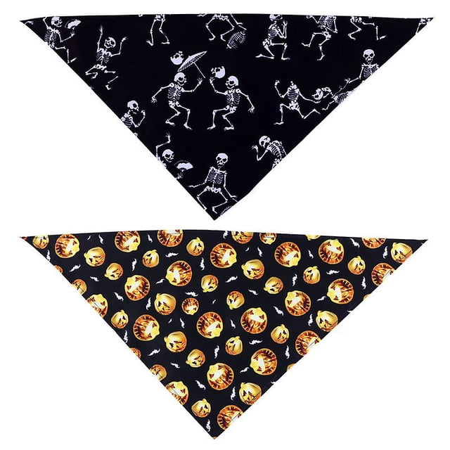 2 piezas babero para perro para decoración de Halloween