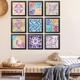 thumbnail image 7 of 9 Pcs Tie-dye Patterns Painting Stencil with Brush 11.8x11.8inch 9 Styles Tie-dye Drawing Template Decoration Stencil for Painting on Wood Wall Fabric Furniture, 7 of 7