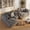 L-shaped-Dark Gray, variant on Modular Sectional Sofa, 135" U/L Shaped Couch with Movable Ottoman, Comfy Corduroy Frameless Memory Foam Deep Seat, No Assembly Required, Black