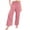 Red, variant on hoksml Girls Checkered Wide Leg Pants, Kids Smocked High Waist Casual Summer Beach Trousers with Pockets