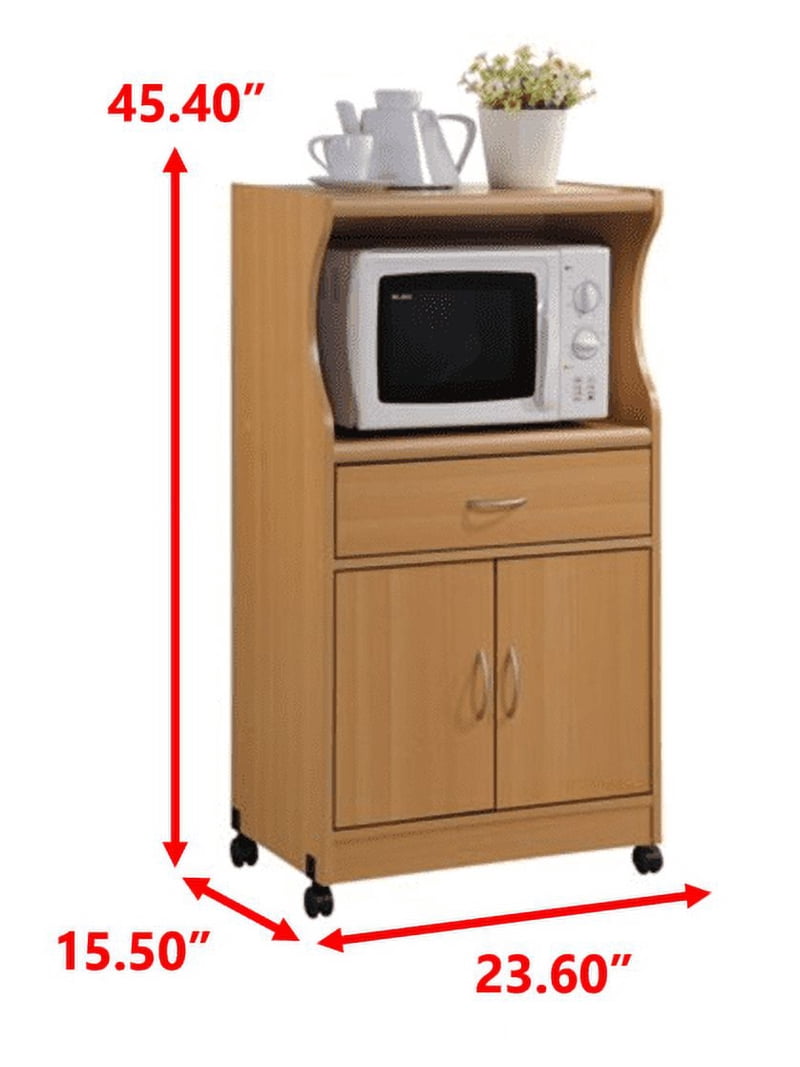 Hodedah Microwave Kitchen Cart, Beech - Walmart.com