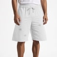 thumbnail image 2 of DDAPJ pyju Birthday Gifts! Workout Gym Shorts for Men Trendy Ripped Short Pants Drawstring Elastic Waist Joggers Summer Casual Bermuda Shorts with Pockets White XL, 2 of 6