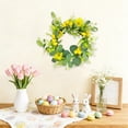 thumbnail image 4 of Bfogop 12 Inch Easter Egg Wreaths Decor for Front Door, Artificial Spring Floral Wreath with Easter Eggs, Leaves for Home Indoor Outdoor Entryway Wall Holiday Party Decor, 4 of 6