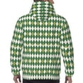 thumbnail image 7 of Naloa Light Green Squares Men's Casual Hooded Collar Drawstring Hoodies Pullover Sweatshirts Casual Long Sleeve Shirts-XX-Large, 7 of 7