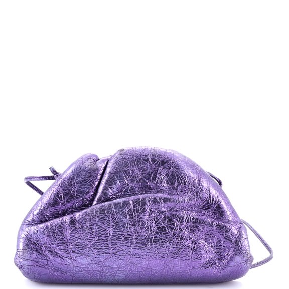 Pre-Owned The Pouch Crinkled Metallic Leather Mini By Rebag