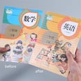 thumbnail image 4 of Book Protective Transparent Cover Book Cover with Frosted Self-adhesive Waterproof Film Text Book Cover with Name Note Paper, 4 of 20