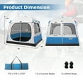 thumbnail image 3 of Gymax Camping Tent for 3-5 People Cabin Shelter w/ Large Double-Layer Mesh Front Door, 3 of 10