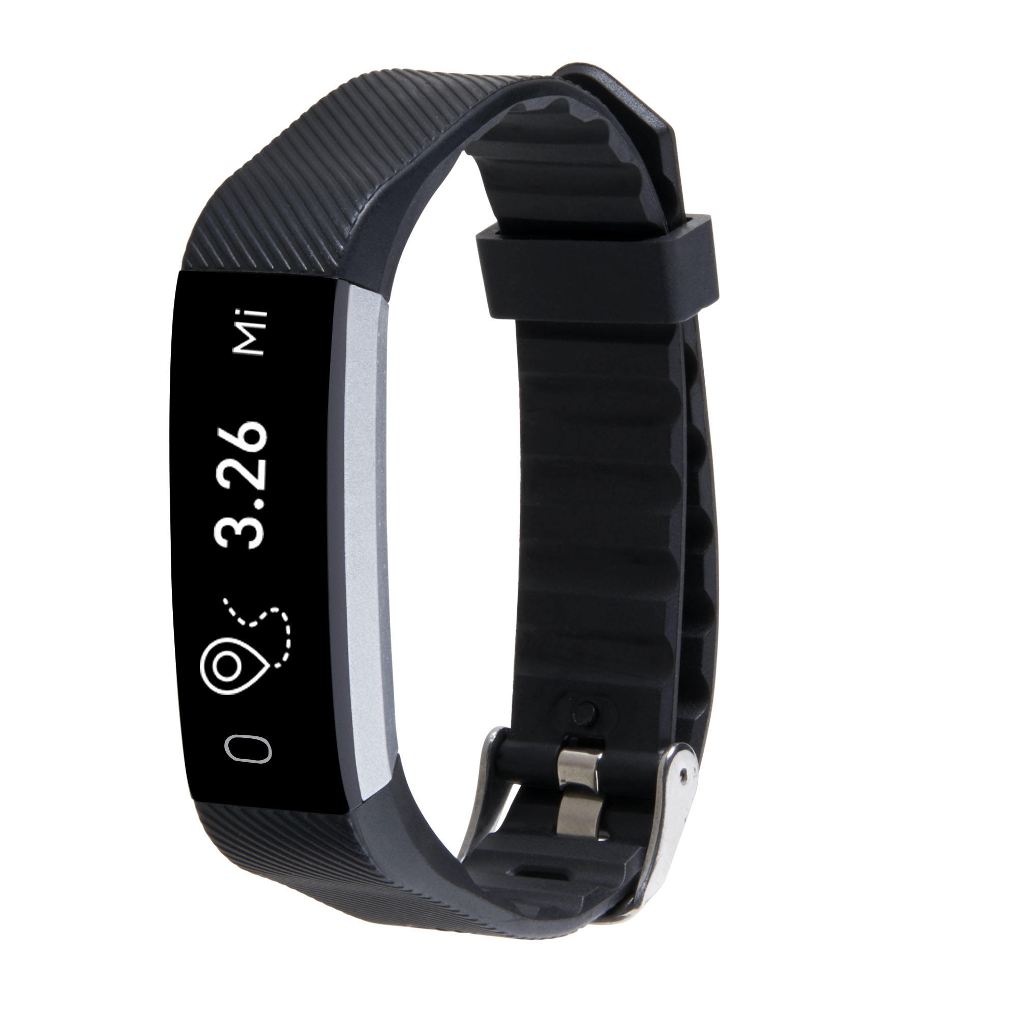 iTech Sport Activity Tracker Smart Watch with Interchangeable Strap, Color: Black/White