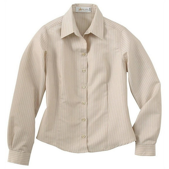 Il Migliore 77012 Ladies' Wrinkle Resistant Yarn-Dyed Stripe Long Sleeve Shirt