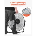 thumbnail image 6 of VEVOR Floor Fan, 3 Speeds High Velocity Heavy Duty 18 Inch Industrial Fan,4000 CFM 360° Adjustable Tilt 19.69 ft/sec Airflow Large Metal Fan,for Home, Gym,Office, Garage,Commercial Shop & Bedroom, 6 of 9