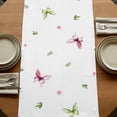 thumbnail image 5 of Table Runners 72 Inches Long Dress Scarves, Spring Pig Farmhouse Kitchen/Dining Table Runner, Coffee Tablerunners, Butterfly Botanical Floral Summer 14x72 Inch, 5 of 9