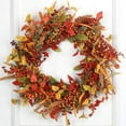 thumbnail image 2 of 14 inch Artificial Fall Wreath Berry Wreath Fall Maple Leaf Wreath for Front Door Fall Decorations, 2 of 5