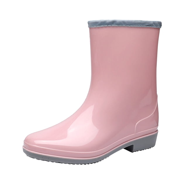 Botas de lluvia de tubo medio de moda para mujer, botas de lluvia antideslizantes de Pvc, zapatos de agua para mujer, zapatos de goma Wmkox8yii ghj573