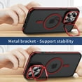 thumbnail image 2 of Dteck Magnetic Case for iPhone 15 ,Shockproof Translucent Matte PC+TPU Case Compatible with MagSafe Built-in Camera Stand  Back Cover for iPhone 15Red, 2 of 8